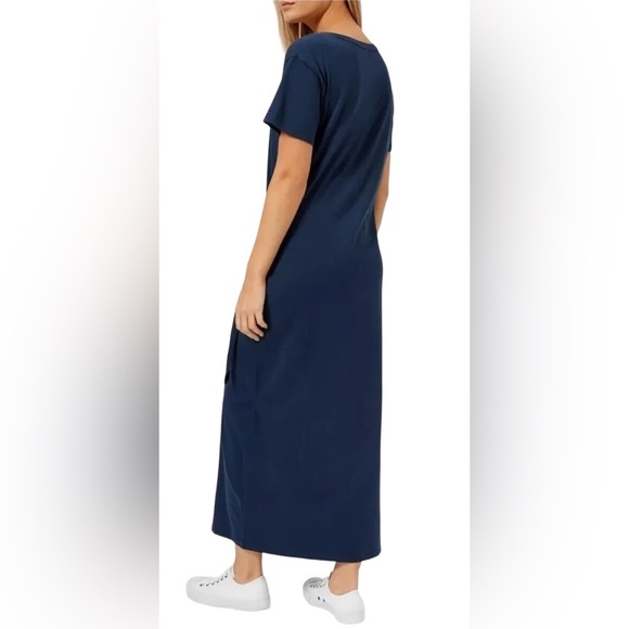 Polo Ralph Lauren Womens Wrap T-Shirt Dress Navy Blue Tie Up Cotton Size XL - Picture 2 of 11